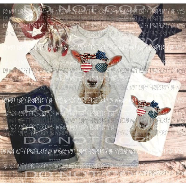 Sheep Flag and glasses Sublimation transfers Heat Transfer