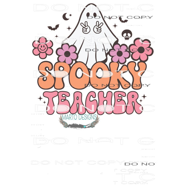 Spooky Teacher #7618 Sublimation transfers - Heat Transfer