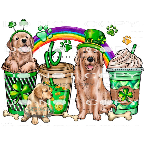 St.Patricks Day Dog Drink #9747 Sublimation transfers - Heat