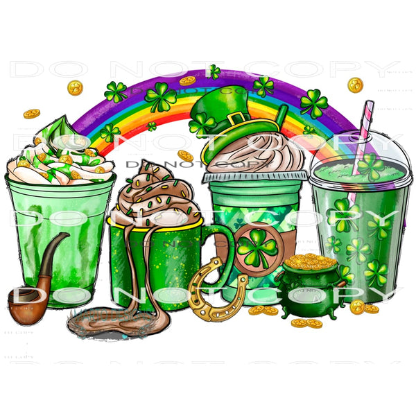 St.Patricks Day Drinks #9718 Sublimation transfers - Heat