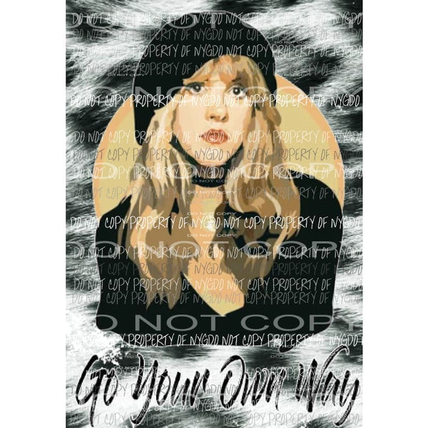 Stevie Nicks go your own way Sublimation transfers Heat Transfer