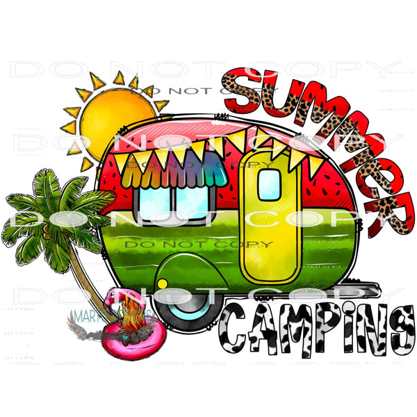 Summer Camping #10460 Sublimation transfers - Heat Transfer