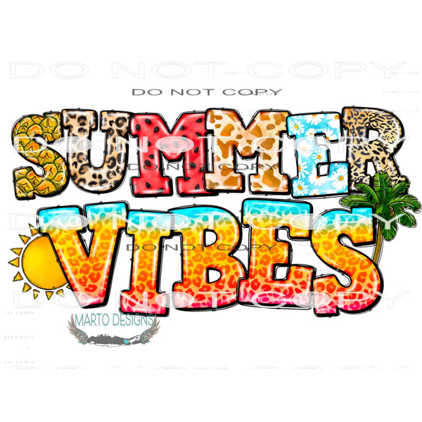 Summer Vibes #10609 Sublimation transfers - Heat Transfer