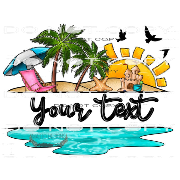 Summer Your Text #10631 Sublimation transfers - Heat