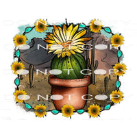 Sunflower Cactus #10491 Sublimation transfers - Heat