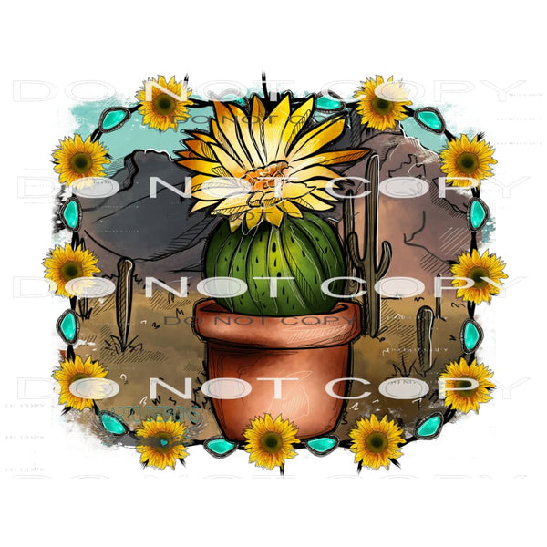 Sunflower Cactus #10491 Sublimation transfers - Heat