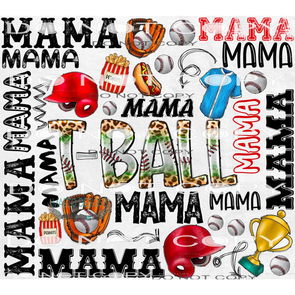 Tball Baseball Mama #10655 Sublimation transfers - Heat