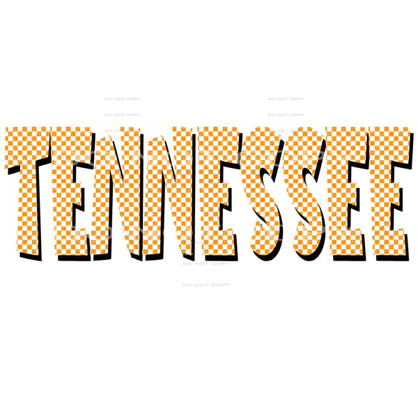 Tennessee checkered Sublimation transfers - Heat Transfer