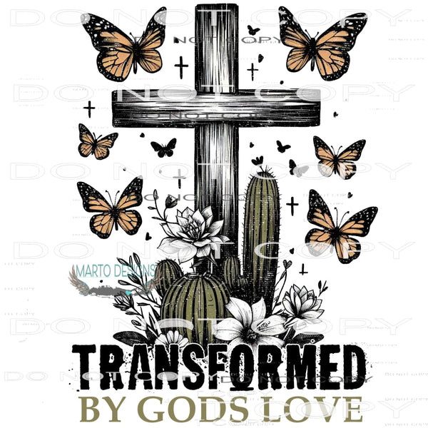 Transformed By God’s Love #9843 Sublimation transfers - Heat