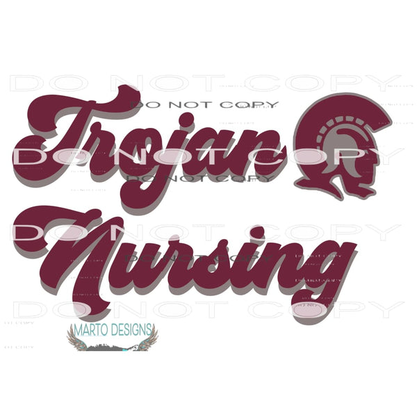 Trojan Nursing Custom 1 Sublimation transfers - Heat