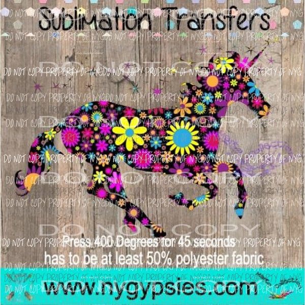 Unicorn 1 sublimation transfer Heat Transfer