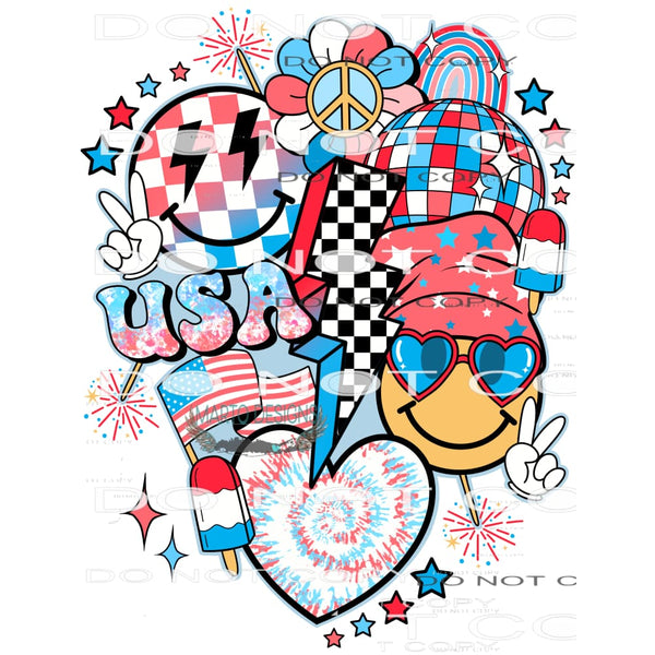 USA #10343 Sublimation transfers - Heat Transfer Graphic