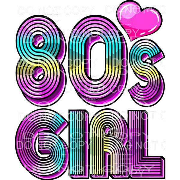 80’s Girl Purple Spiral Retro Vintage Sublimation transfers 