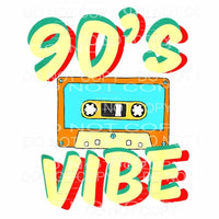 90’s Vibe Cassette Tape Retro Vintage Sublimation transfers 