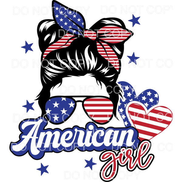 All American Girl Topknot 4th of July USA America 