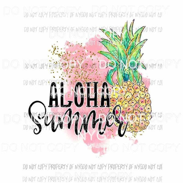 Aloha Summer Sublimation transfers Heat Transfer