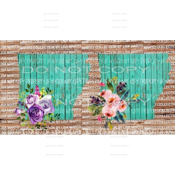 Arkansas turquoise with flowers 2 choices Heat Transfer