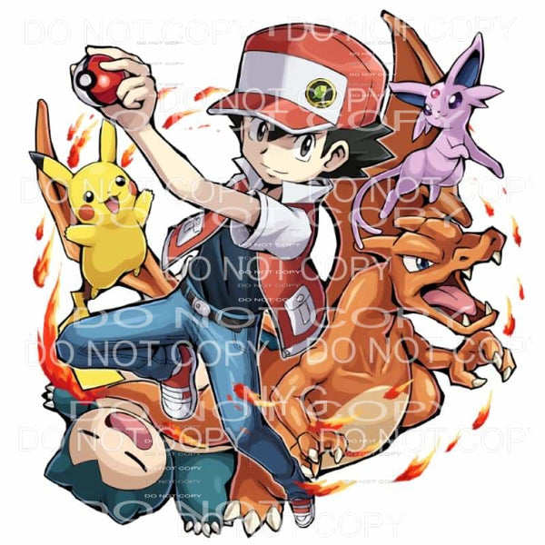 Ash Ketchum and Pokemon Characters Sublimation transfers - 