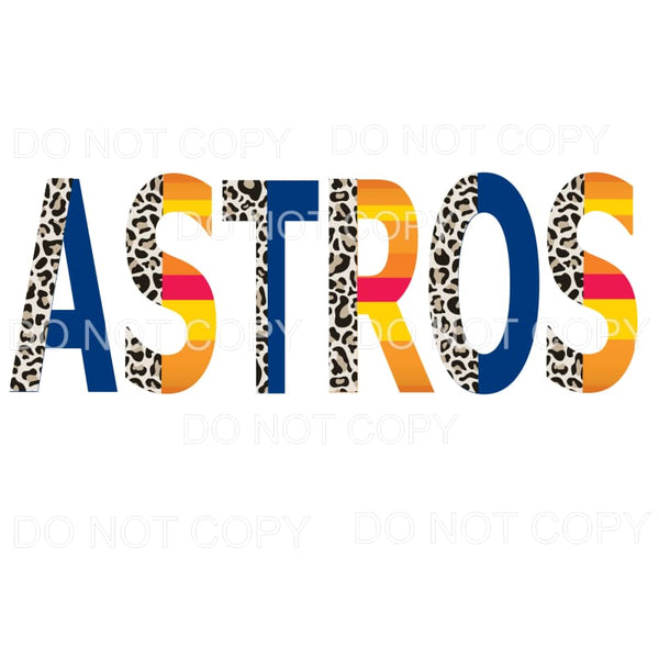 ASTROS Split Letters Houston baseball Sublimation transfers 