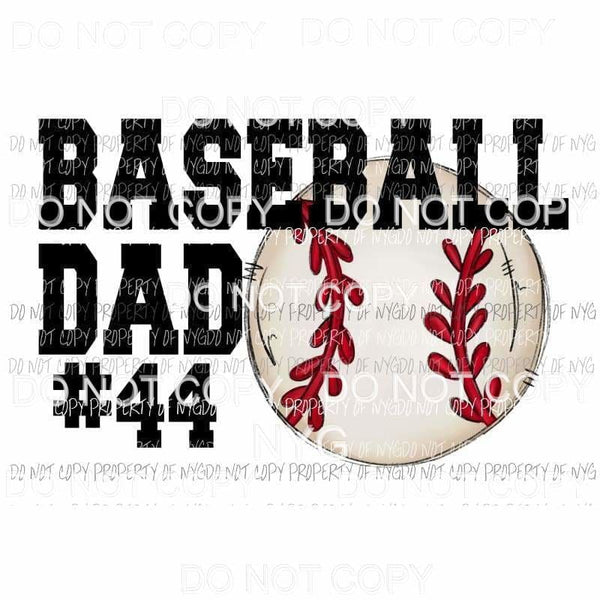 Baseball Personalized with number Dad - grandpa - pop pop etc in drop down menu sublimation transfer Heat Transfer