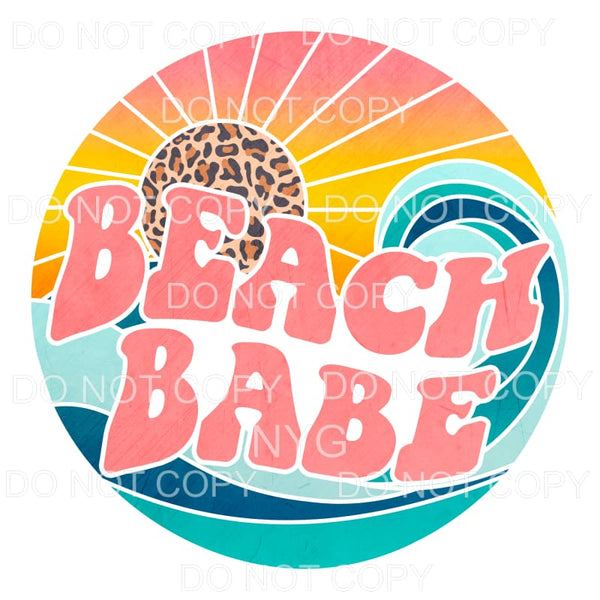 Beach Babe Ocean Leopard Sun Retro Sublimation transfers - 