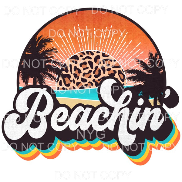Beachin Leopard Retro #2 Sublimation transfers - Heat 