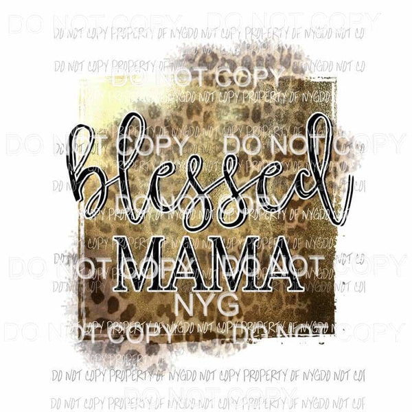 Blessed MaMa #12 leopard Sublimation transfers Heat Transfer