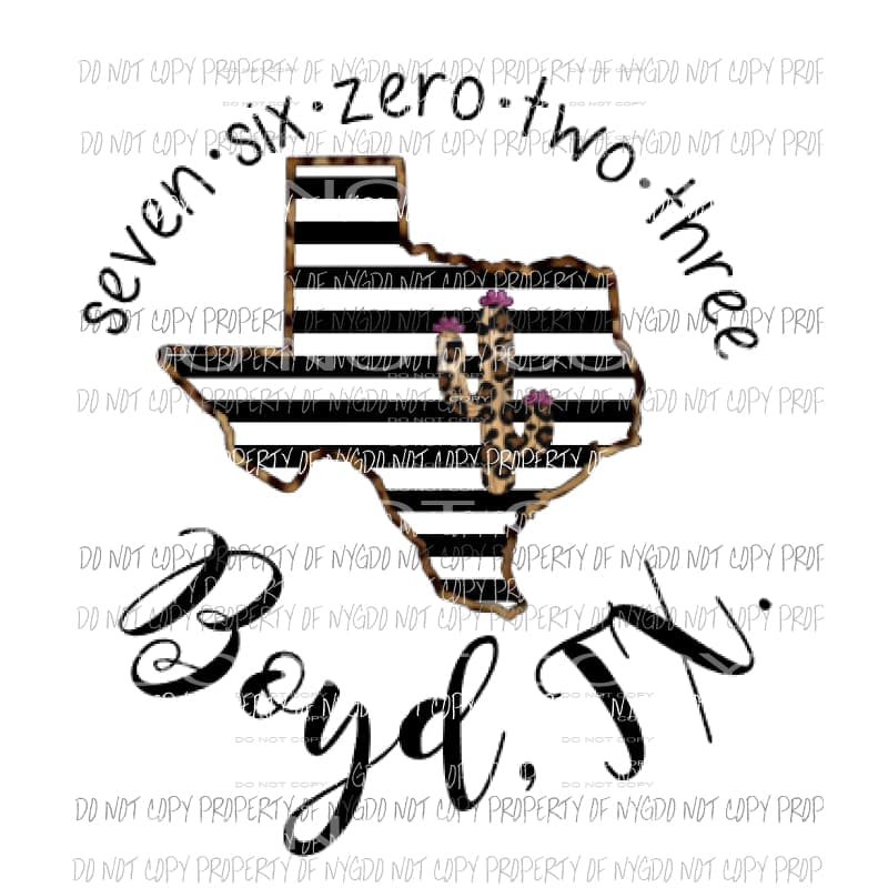 martodesigns Boyd Texas Zip code Sublimation transfers