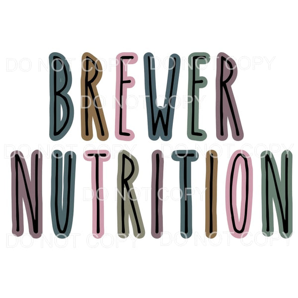 Brewer Nutrition # 253 Sublimation transfers - Heat Transfer