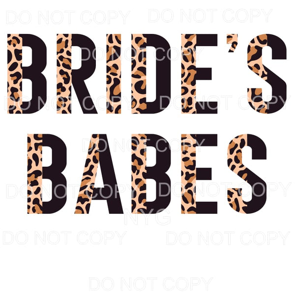 Bride’s Babes Half Leopard Black Sublimation transfers - 