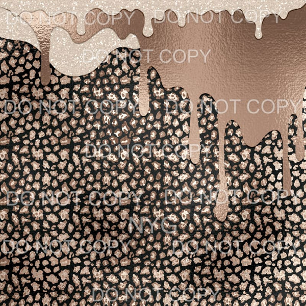 Brown Leopard Paint Drip Sheet #9 Sublimation transfers - 