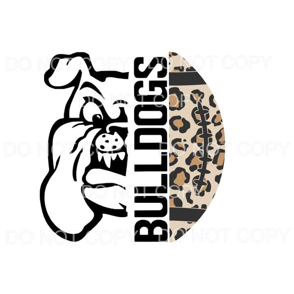 Bulldogs Football Leopard #236 Sublimation transfers - Heat 