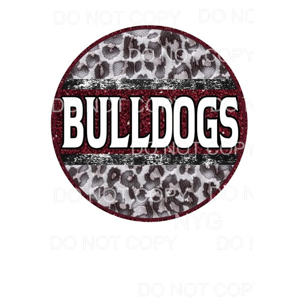 Bulldogs Football Maroon Leopard Circle Mississippi #145 