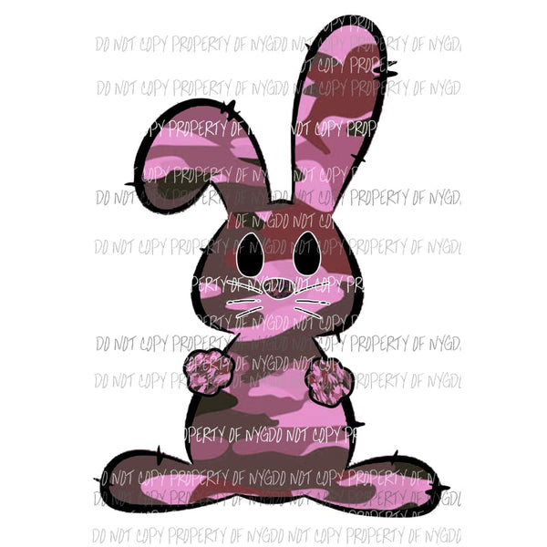 Camo Bunny #3 lilac Sublimation transfers Heat Transfer