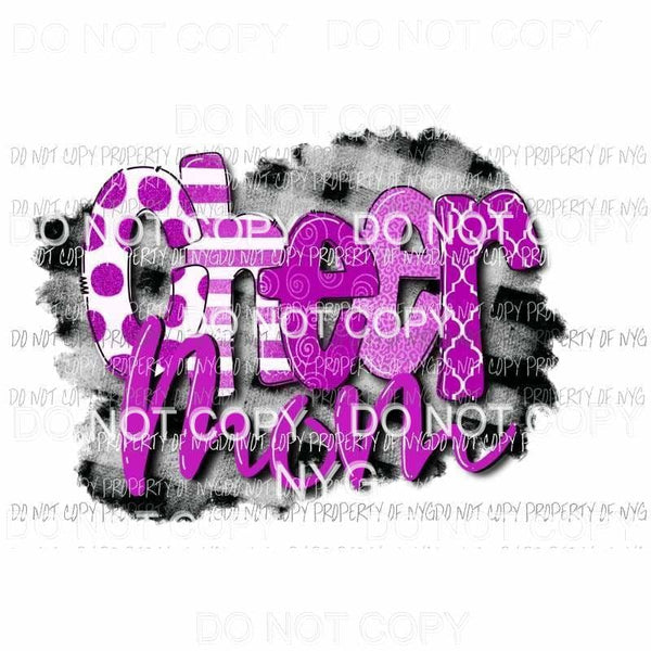 Cheer Mom #6 lilac and black Sublimation transfers Heat Transfer