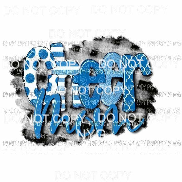 Cheer Mom #8 royal blue and black Sublimation transfers Heat Transfer