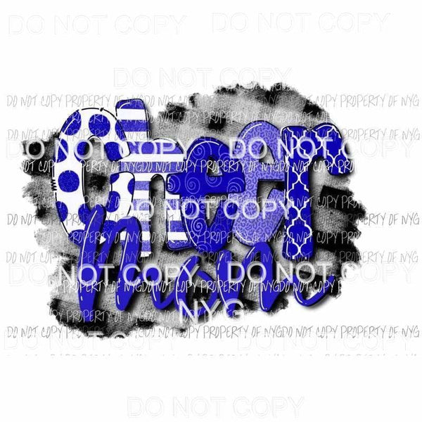 Cheer Mom #9 blue and black Sublimation transfers Heat Transfer