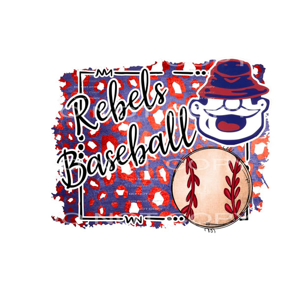 custom rebels baseball # 9922 Sublimation transfers - Heat 