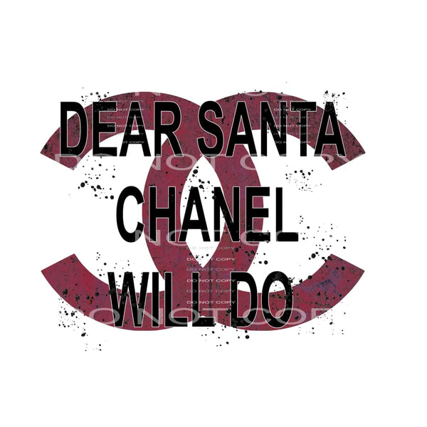 Dear Santa Chanel # 2280 Sublimation transfers - Heat