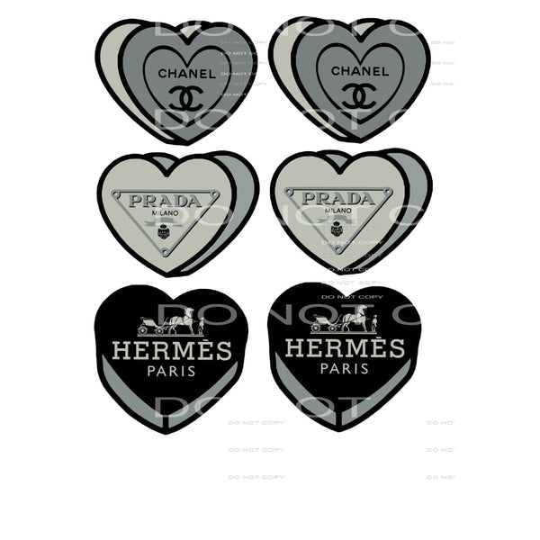 Designer label hearts chanel sleeve # 8057 Sublimation