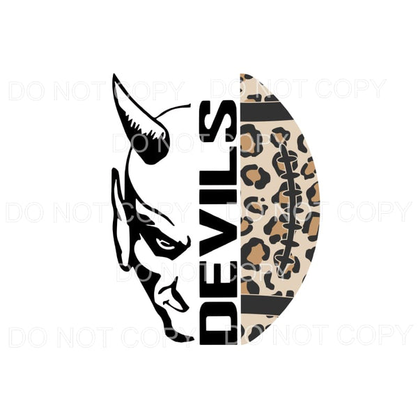 Devils Football Leopard #239 Sublimation transfers - Heat 