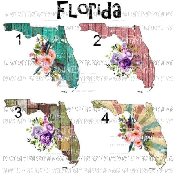 Florida 4 to choose from sublimation transfers Heat Transfer