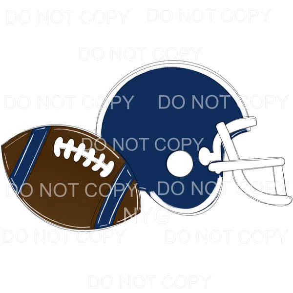 Football and Helmet Navy White #769 Sublimation transfers - 
