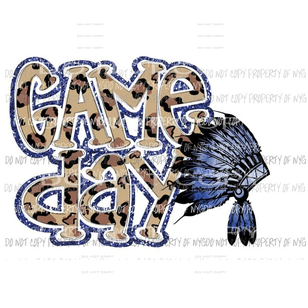 Game Day Blue Chiefs Sublimation transfers Heat Transfer