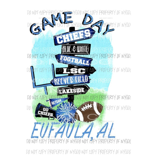 GAME DAY CUSTOM SCHOOL DESIGNS Lakeside Chiefs You must order 10 FOOTBALL TEAM Sublimation transfers Heat Transfer