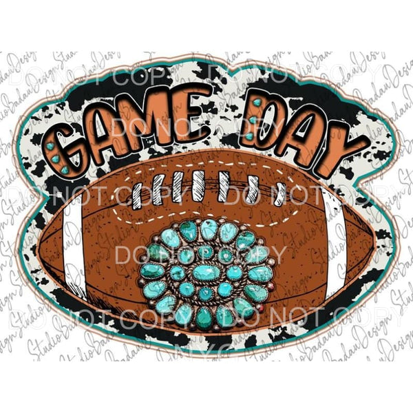 Game Day Football Turquoise Cowhide #192 Sublimation 