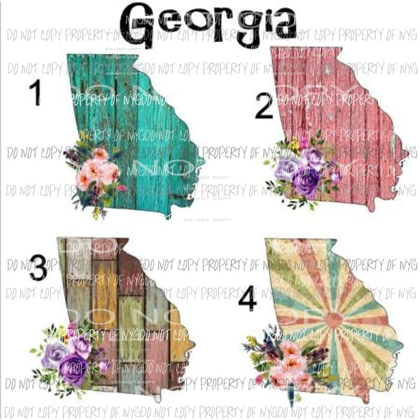 Georgia State 4 to choose from sublimation transfers Heat Transfer