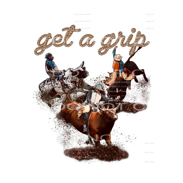 Get A grip # 4907 rodeo bull Sublimation transfers - Heat 