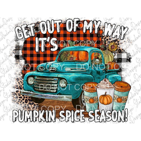 Get Out Of My Way Pumpkin Spice Season Cups Vintage Truck 