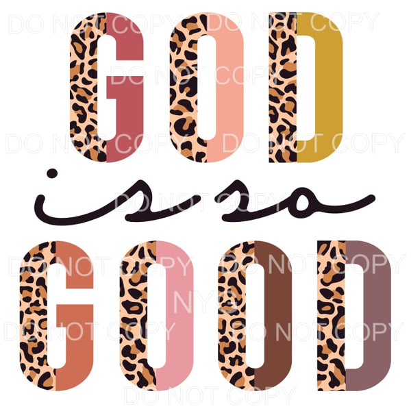 God Is So Good Half Leopard Sublimation transfers - Heat 